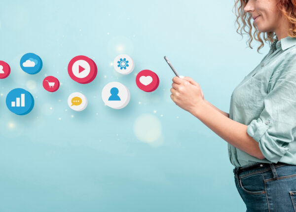 Social media marketing concept for marketing